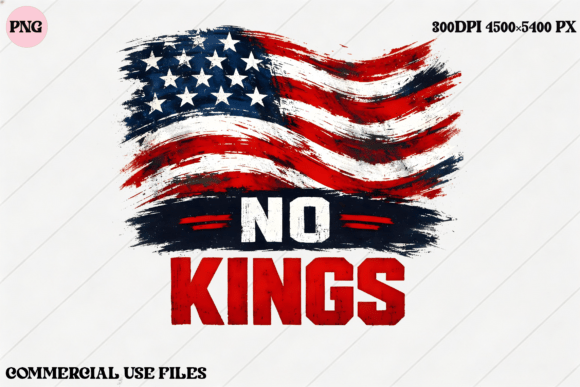 American Flag No Kings: Modern Graphic Design