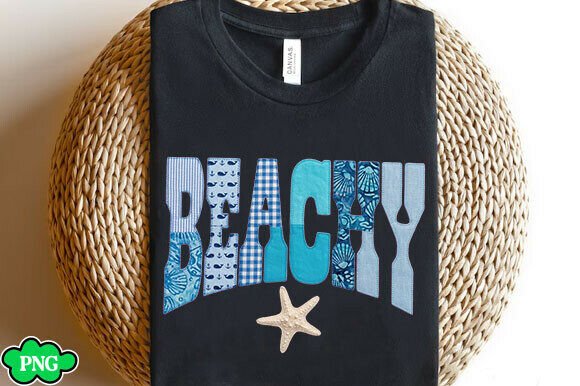 Beachy PNG, Blue Leopard Varsity Design: Your Digital File