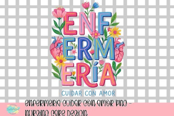 Enfermería Cuidar Con Amor PNG: A Design Asset with Heart