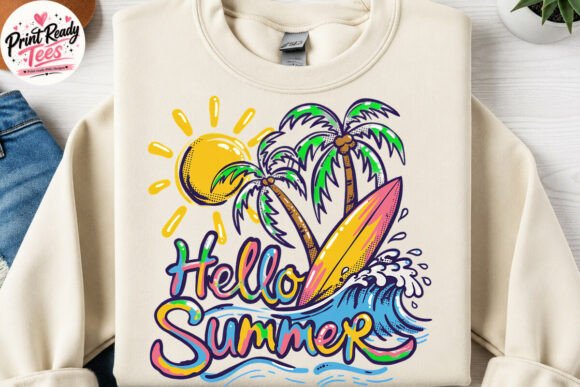Hello Summer Beach Vacation PNG Design: Your Creative Asset