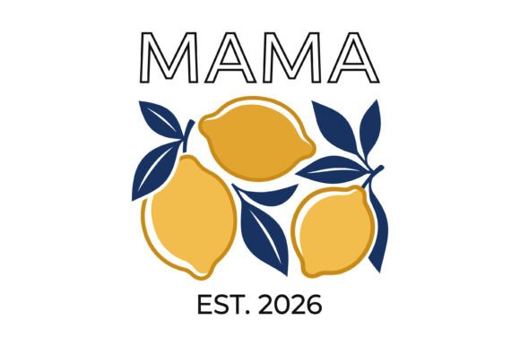 Mama Lemon Est 2026 Retro Design: Fresh Summer Style
