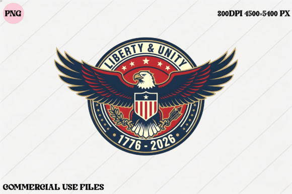 Patriotic Eagle Liberty Unity Design
