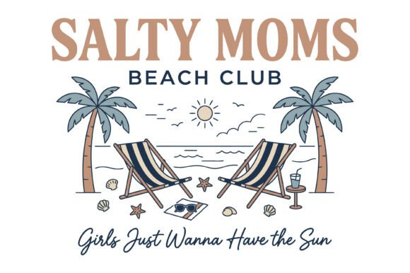 Salty Moms Beach Club SVG: Summer Design Essentials