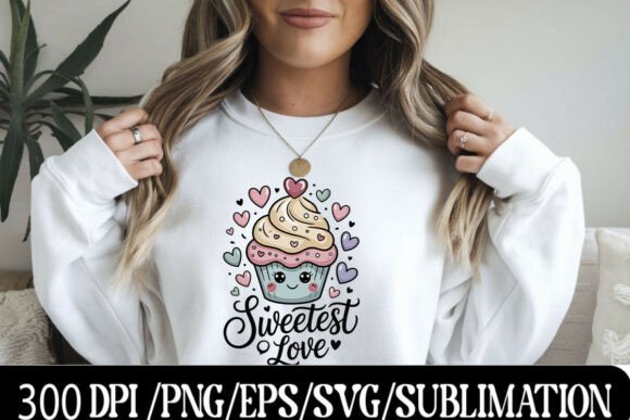 Sweet Kawaii Cupcake Design for Romantic Projects