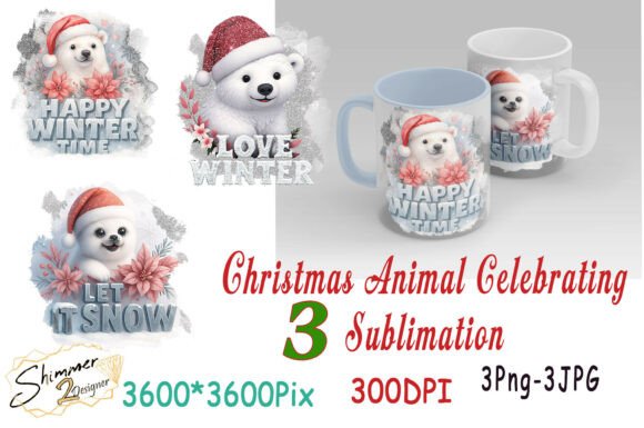 Winter Animal Christmas T-Shirt Design: A Festive Creative Asset